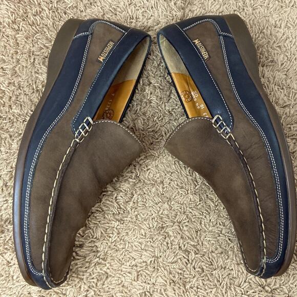 Mephisto Men Brown Leather Cap Vert Moc Toe Spinnaker Loafers Size 10 main image 7